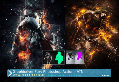  اکشن افکت انتزاعی فتوشاپ - Graphicriver Fury Photoshop Action | رضاگرافیک